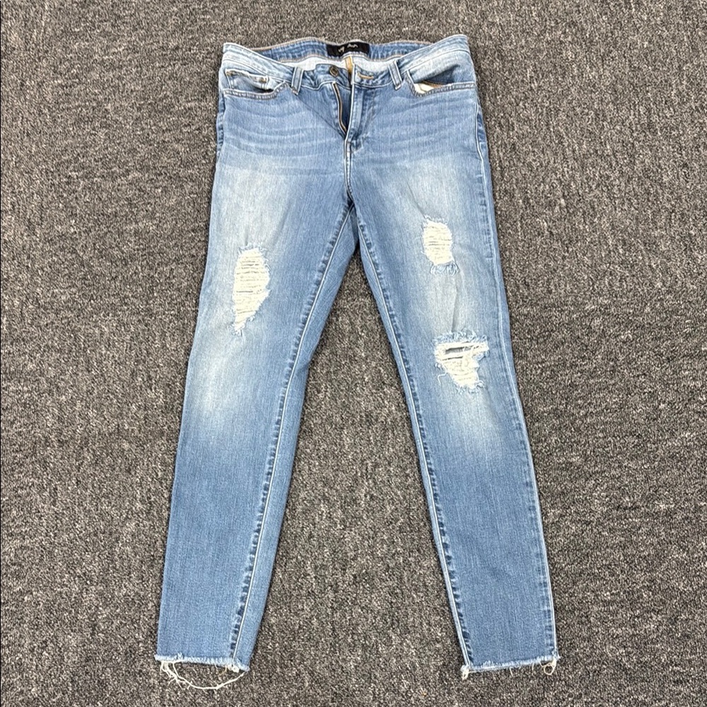 Light Blue Distressed Women's Jeans